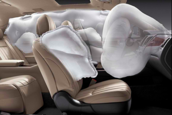 Hệ thống túi khí ô tô kết hợp với nhiều bộ phận điện