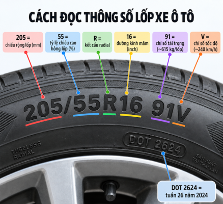 Khi thay lốp có cần giữ đúng thông số cũ không?
